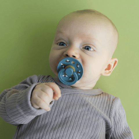 BIBS Bumblebee Size3 Soother - Breeze/Petrol