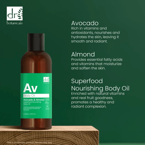 Dr Botanicals Avocado & Almond Superfood Body Oil 200ml