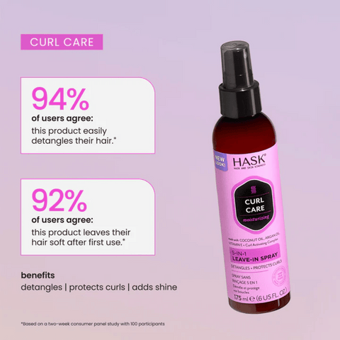 HASK Curl Care Detangling 5-in-1 Leave-In Spray 175ml