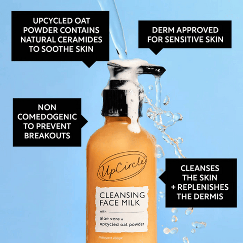 UpCircle Cleansing Face Milk with Oat Powder + Aloe Vera / with Aluminium Cap
