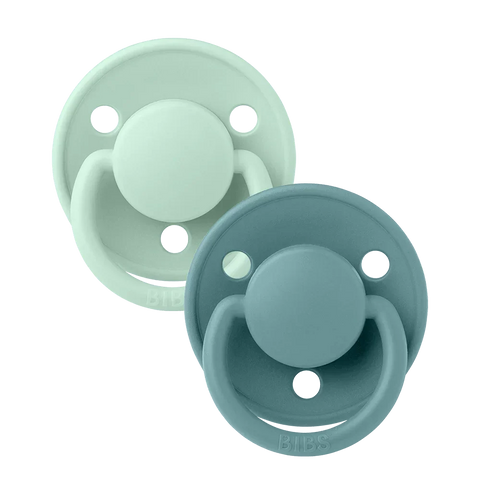 BIBS De Lux Pacifiers 2 Pack - Nordic Mint/Island Sea (0-3years)
