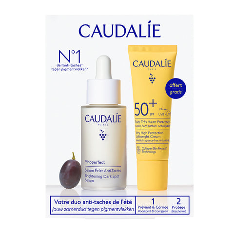 Caudalie Vinoperfect Dark Spot Brightening Serum & SPF50+ Cream Duo