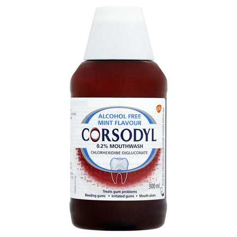 Corsodyl Mouthwash Mint Alcohol Free 300ml