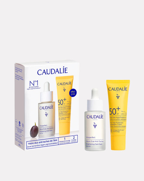 Caudalie Vinoperfect Dark Spot Brightening Serum & SPF50+ Cream Duo