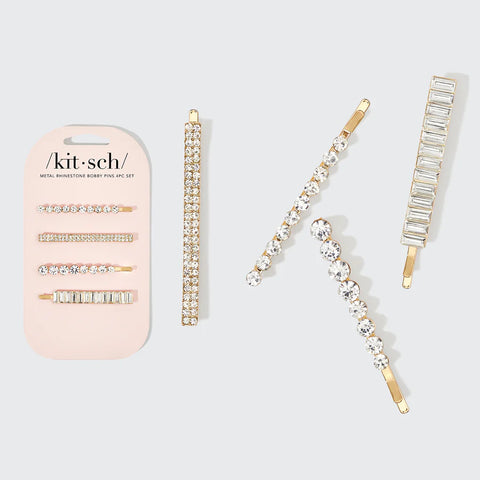 KITSCH HOLIDAY RHINESTONE BOBBY PIN SET