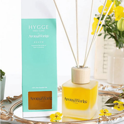 AromaWorks Hygge Reed Diffuser - Renew Basil and Mandarin