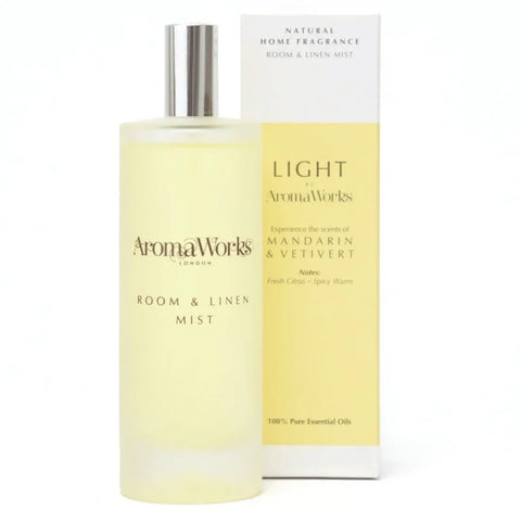 AromaWorks Light Range -Mandarin & Vetivert Room Mist 100ml