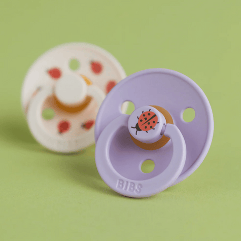 BIBS Ladybug Size1 Soother - Blush/Sand 2Pack