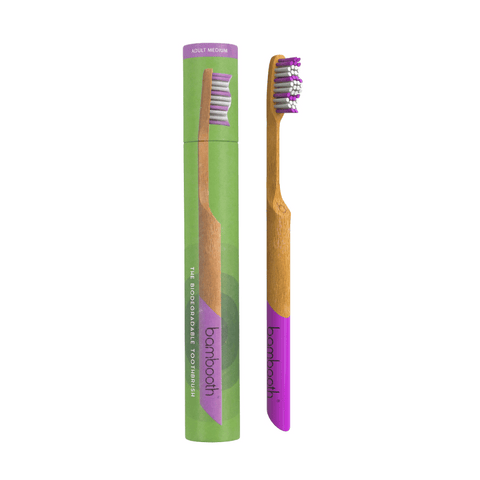 Bambooth Bamboo Toothbrush Medium - Coral Pink