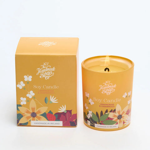 Handmade Soy Candle Lemongrass & Cedarwood 210g