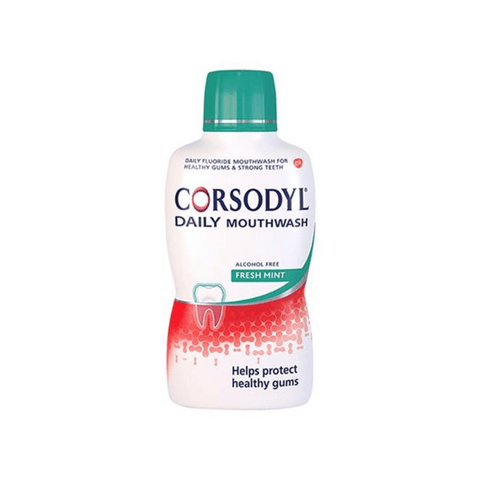 Corsodyl Daily Mouthwash Fresh Mint Alcohol Free 500ml