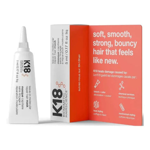 K18 Leave-In Molecular Repair Hair Mask – 5ml Trial Size