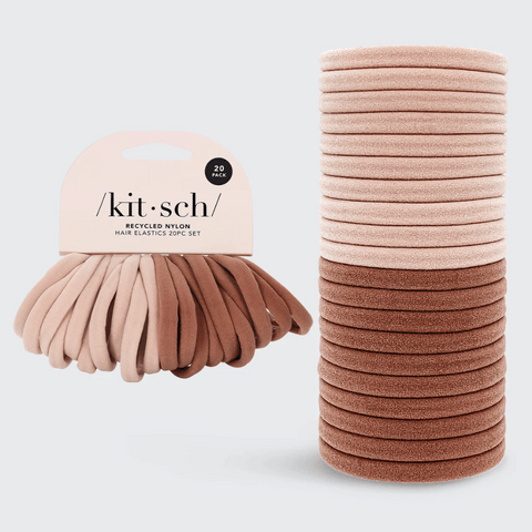 Kitsch Eco Friendly Elastics 20Pc  Blush