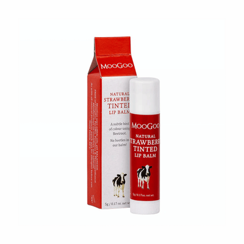 MooGoo Edible Lip Balm 5g - Strawberry Tinted