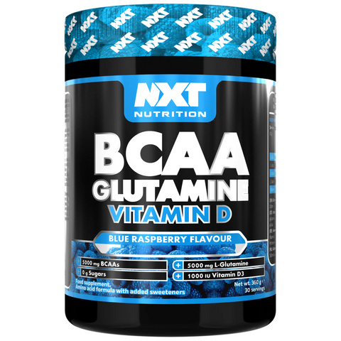 NXT Nutrition BCAA, Glutamine & Vitamin D - Blue Raspberry Flavour