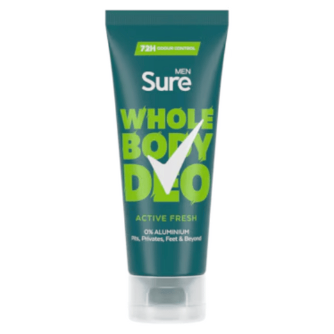 Sure Men Whole Body Deodorant Cream Active Fresh W/ 72H Odour Control 75ml