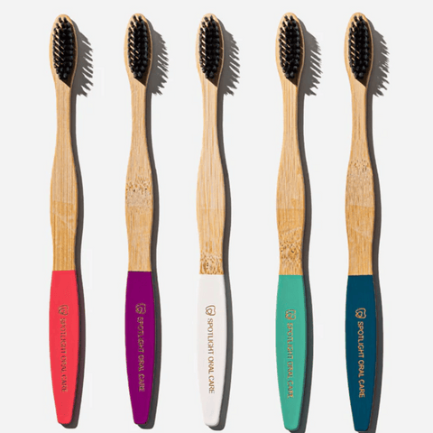 Spotlight Oral Care 5-Pack Bamboo Toothbrushes