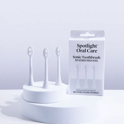 Spotlight Oral Care Sonic Toothbrush Replacement Heads 3's