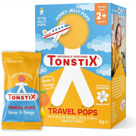 Tonstix Travel Pops  Honey/Orange 6 Pops - 42g
