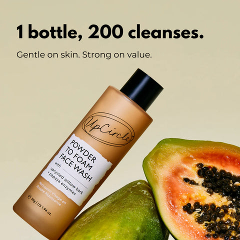 UpCircle Powder to Foam Face Wash with Willow Bark + Papaya Enzymes