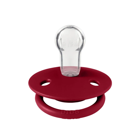 BIBS De Lux Pacifiers 2 Pack - Coral/Ruby (One size 0-3years)