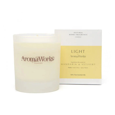 AromaWorks Light Range Mandarin & Vetivert Medium Candle
