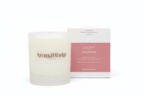 Aromaworks Light Range Amyris & Orange Medium Candle